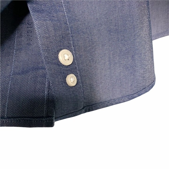 LL Bean Button Down Shirt Mens 15.5 / 34 Wrinkle Resistant Traditional Fit Blue - Picture 7 of 12